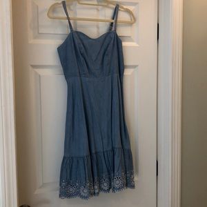 NWOT midi length denim sun dress